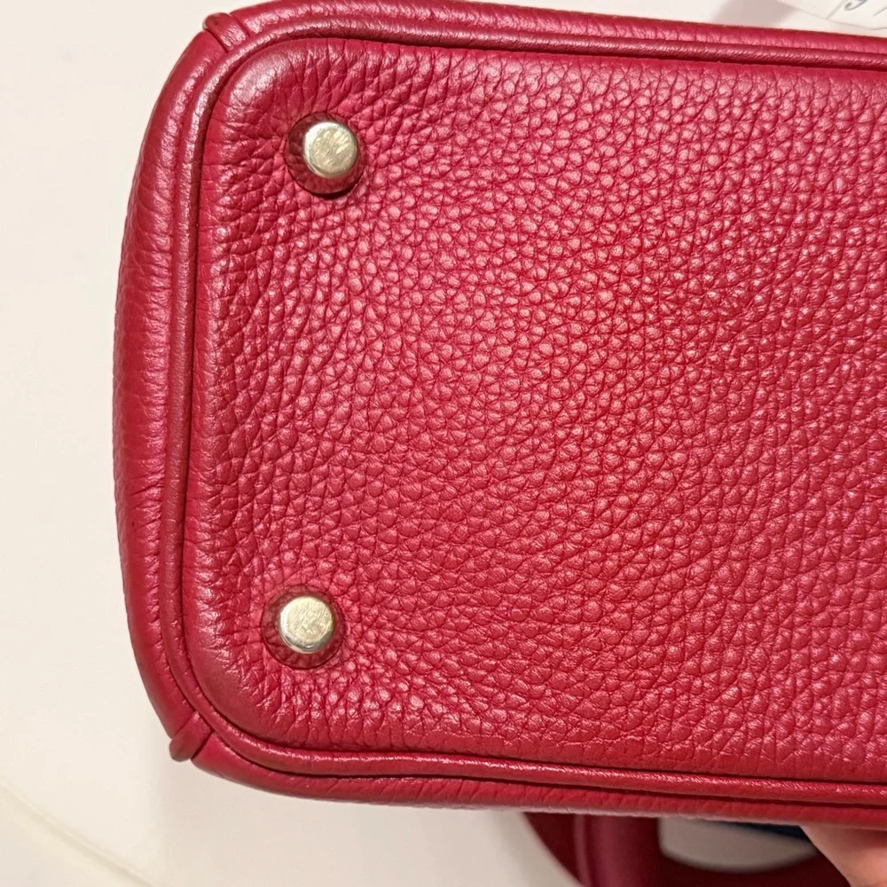 Christian Dior Diorissimo Medium Tote Red Pebbled Leather | Strap + Pouch